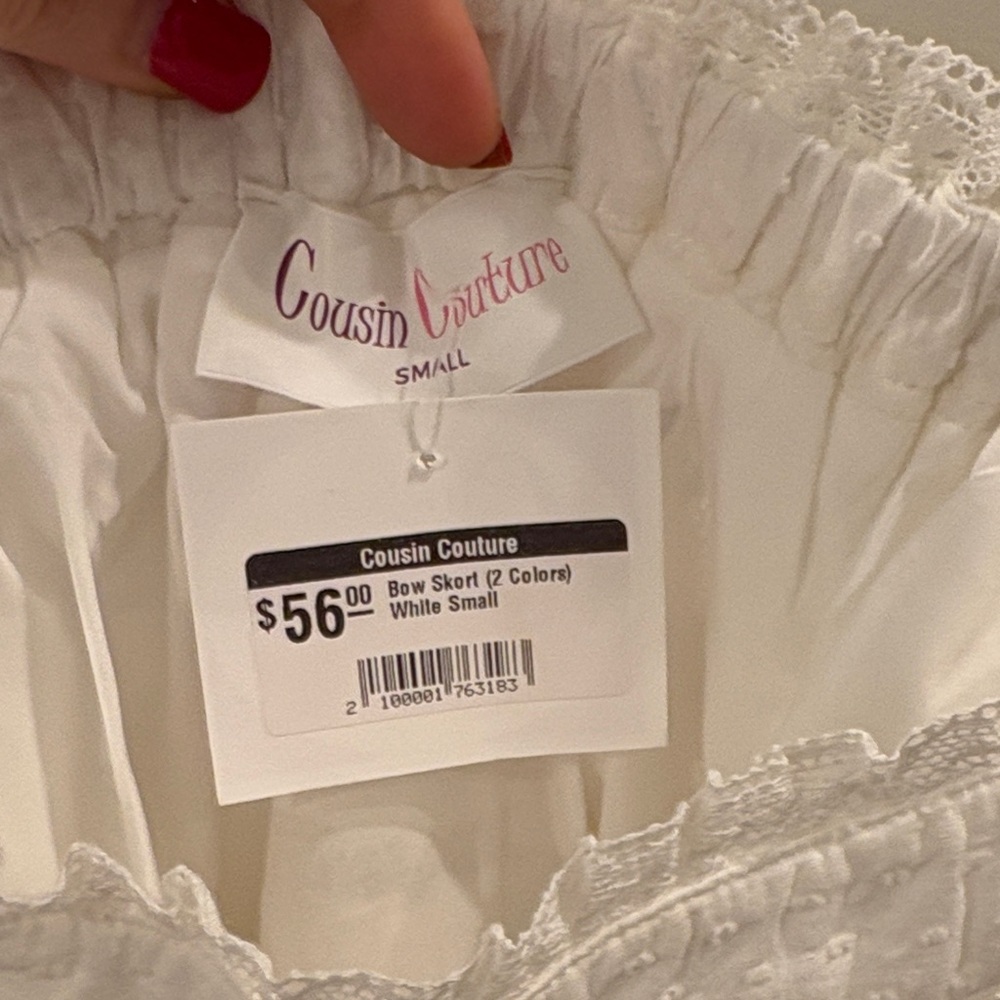 White Lace Ruffled Top - Picture 3 of 4